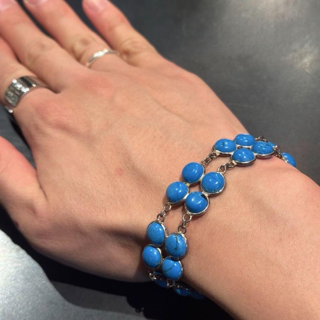 SILVER TURQUOISE BRACELET/シルバー/ブレスレット