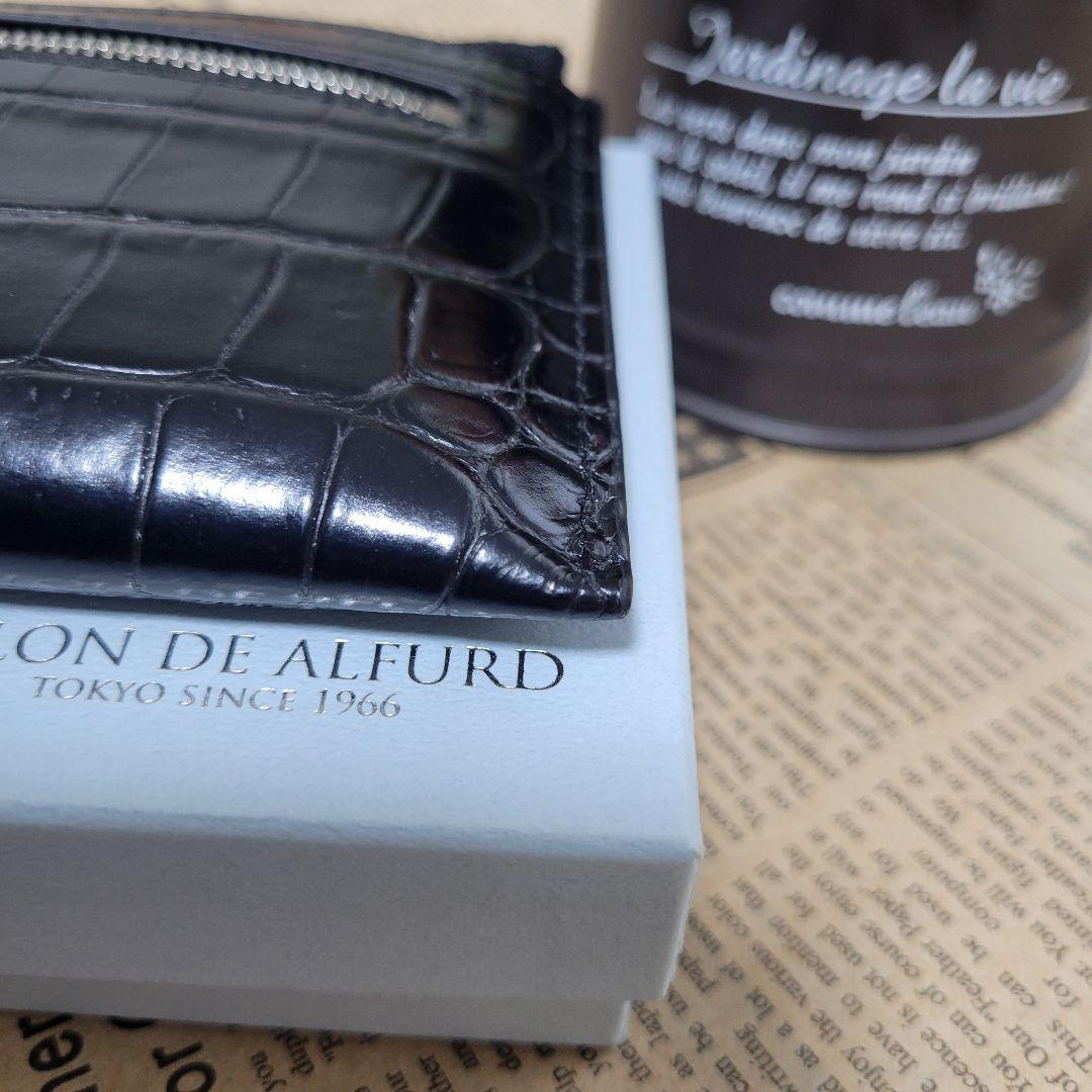 【未使用】SALON DE ALFURD★L字長財布 イタリアンクロコ型押し 【未使用】SALON DE ALFURD★L字長財布 イタリアンクロコ型押し