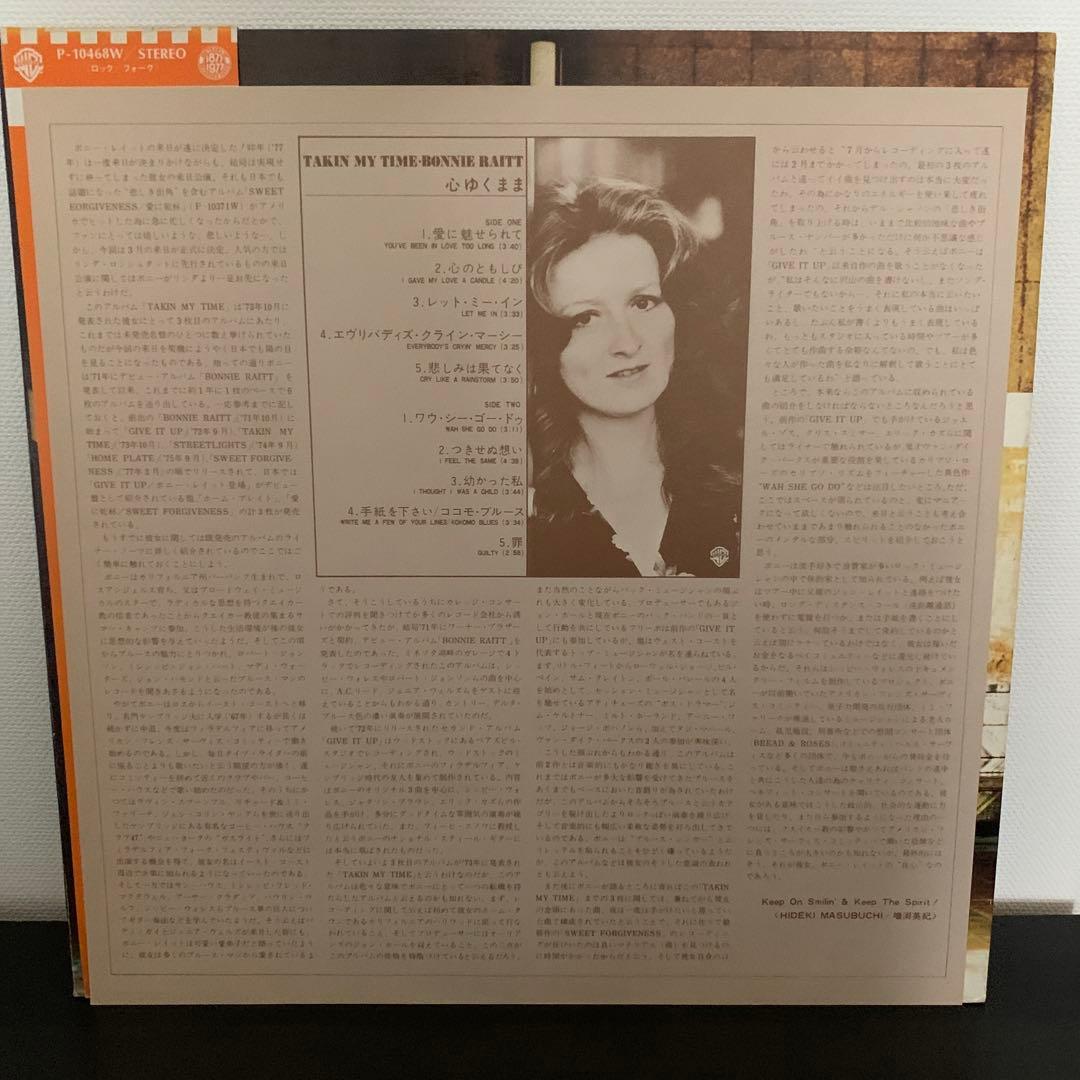 翌日発送可能】BONNIE RAITT Takin 日本盤 Time My レコード 洋楽