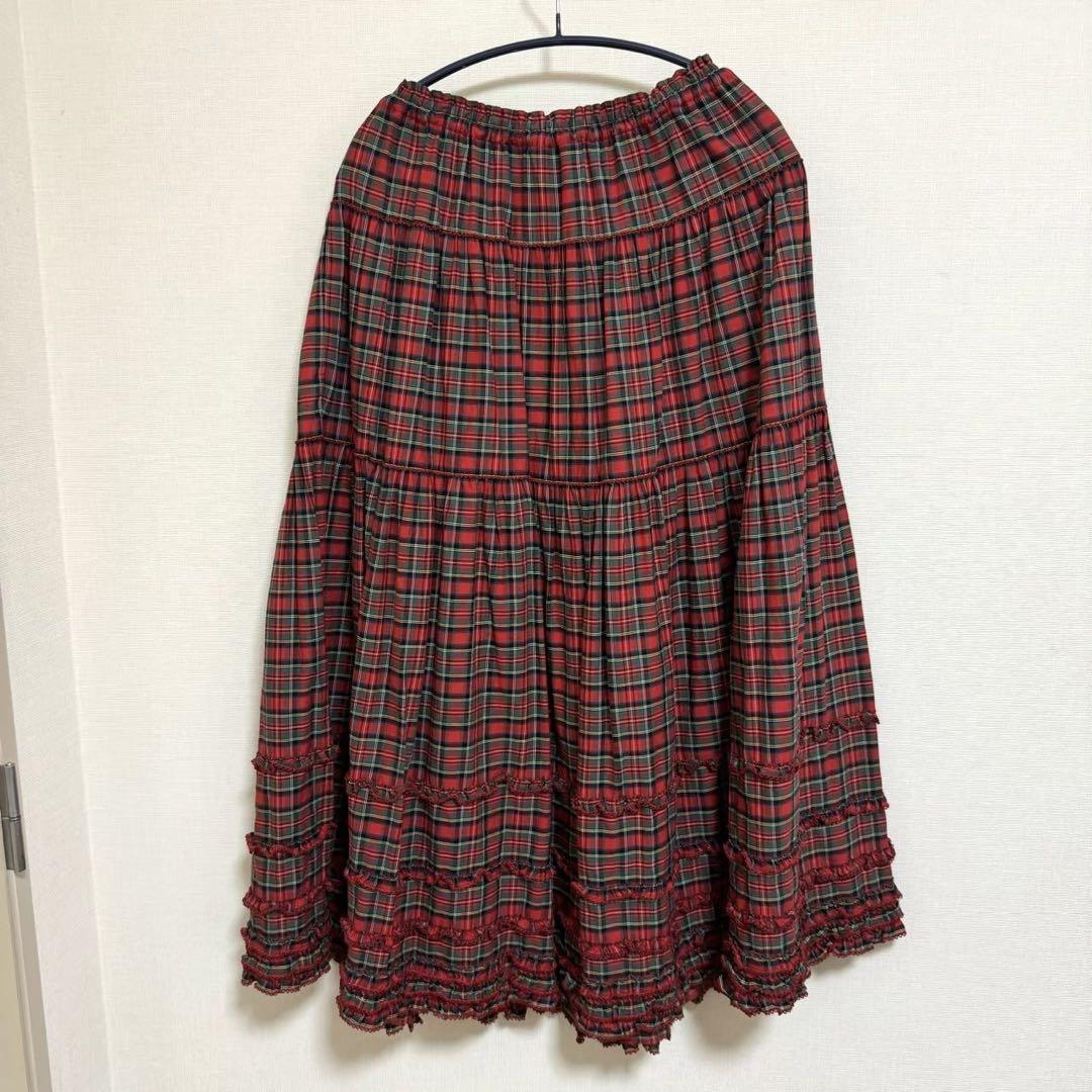 ❌最後値下げ❌ピンクハウス オリジナルタータンチェックロングスカート