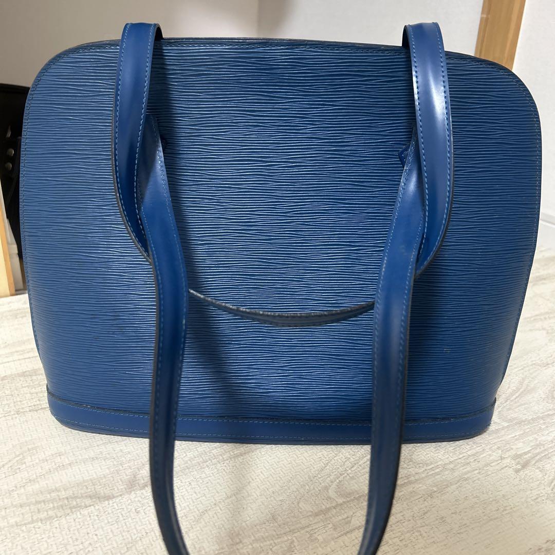Louis Vuitton エピレザー トートバッグ 青