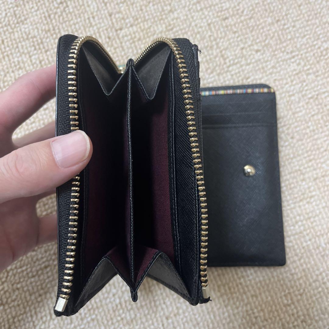 ポールスミス　折り財布　ジップストローグレイン　ブラック