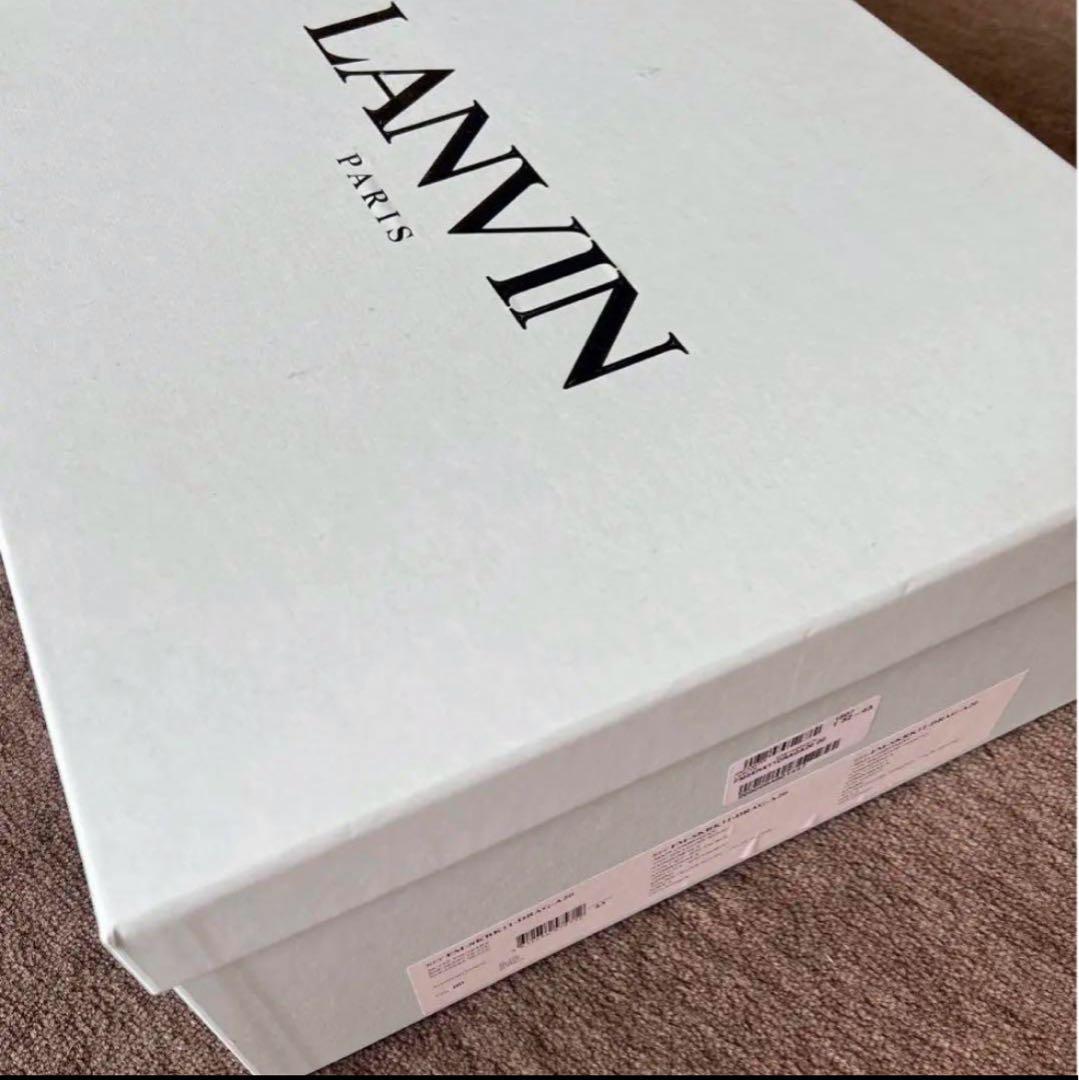 靴 LANVIN LEATHER CURB SNEAKERS