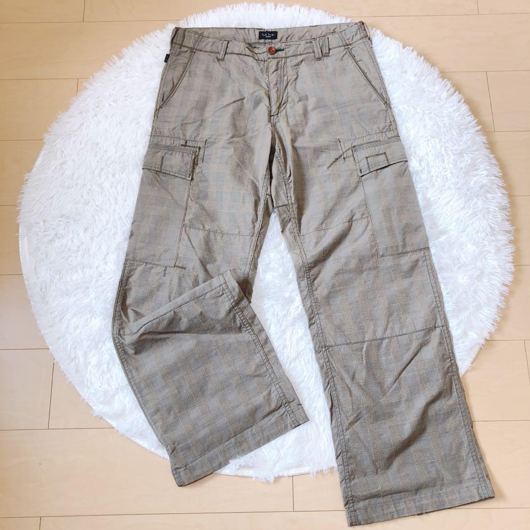 美品⭕️Paul Smith JEANS ポールスミス　チェックカーゴパンツ　チノ