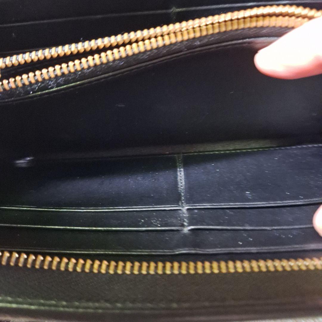 LOEWE　ロエベ　ベージュ レザー 長財布 ジッパー式