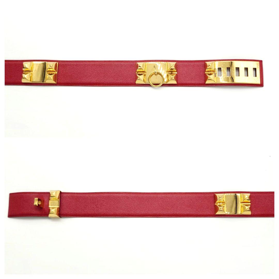 エルメス クシュベル コリエドシアン レディース ベルト 〇X レッド ゴールド エルメス クシュベル コリエドシアン レディース ベルト 〇X レッド ゴールド
