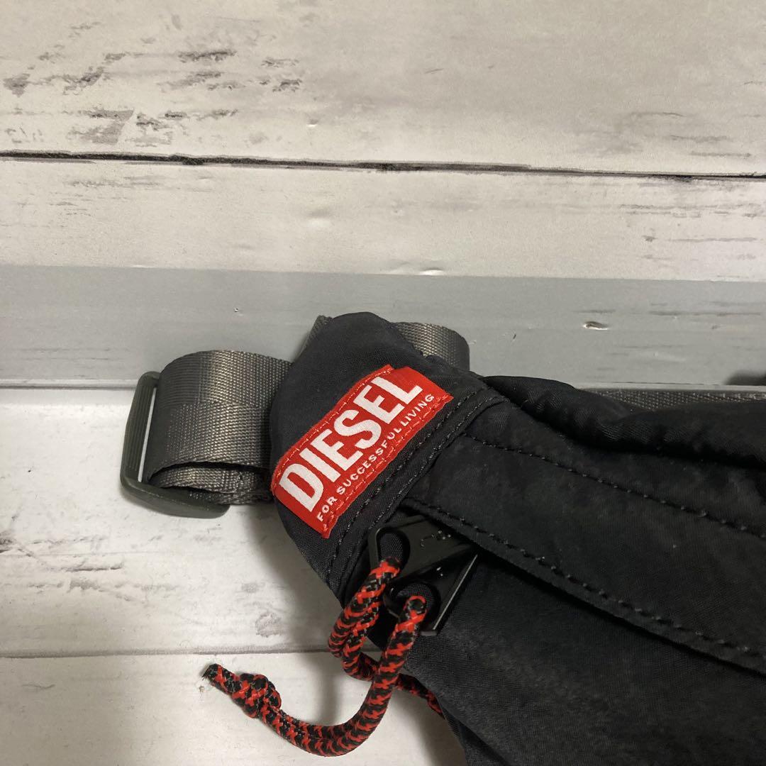 極美品 DIESEL ディーゼル ボディバッグ ウエストバッグ ロゴ