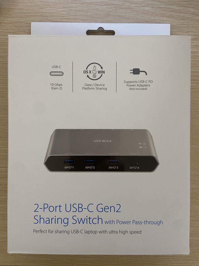ATEN USB-C 2ポートUSB 3.2 Gen2 デバイス共有器