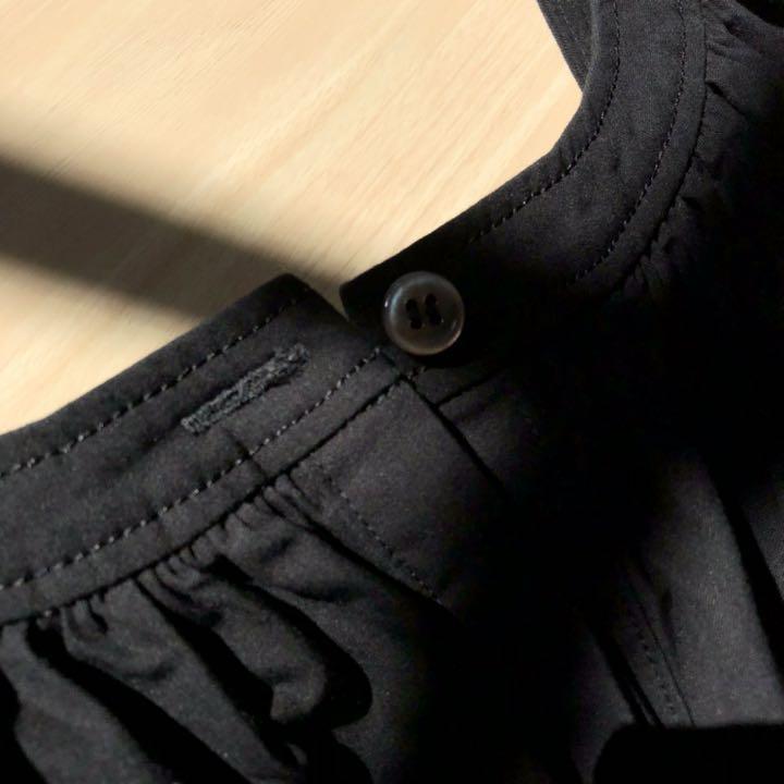 豊富な国産 美品 36 黒 Em9FL-m96787324363 ELIN ボリュームロングマキシワンピース 大得価セール