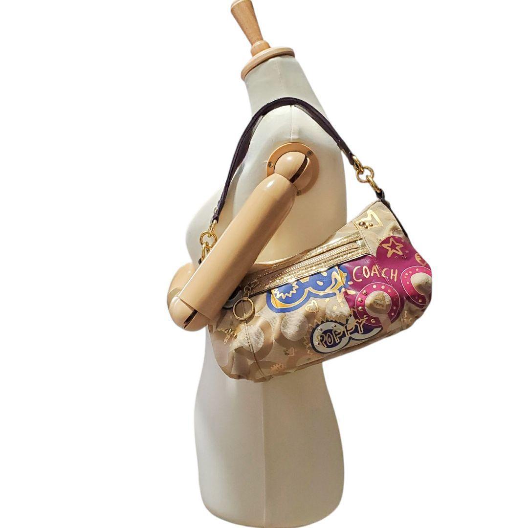 COACH ワンショルダー ポピー オプアート スタッズ エナメル 肩掛け COACH ワンショルダー ポピー オプアート スタッズ 肩掛け y2k