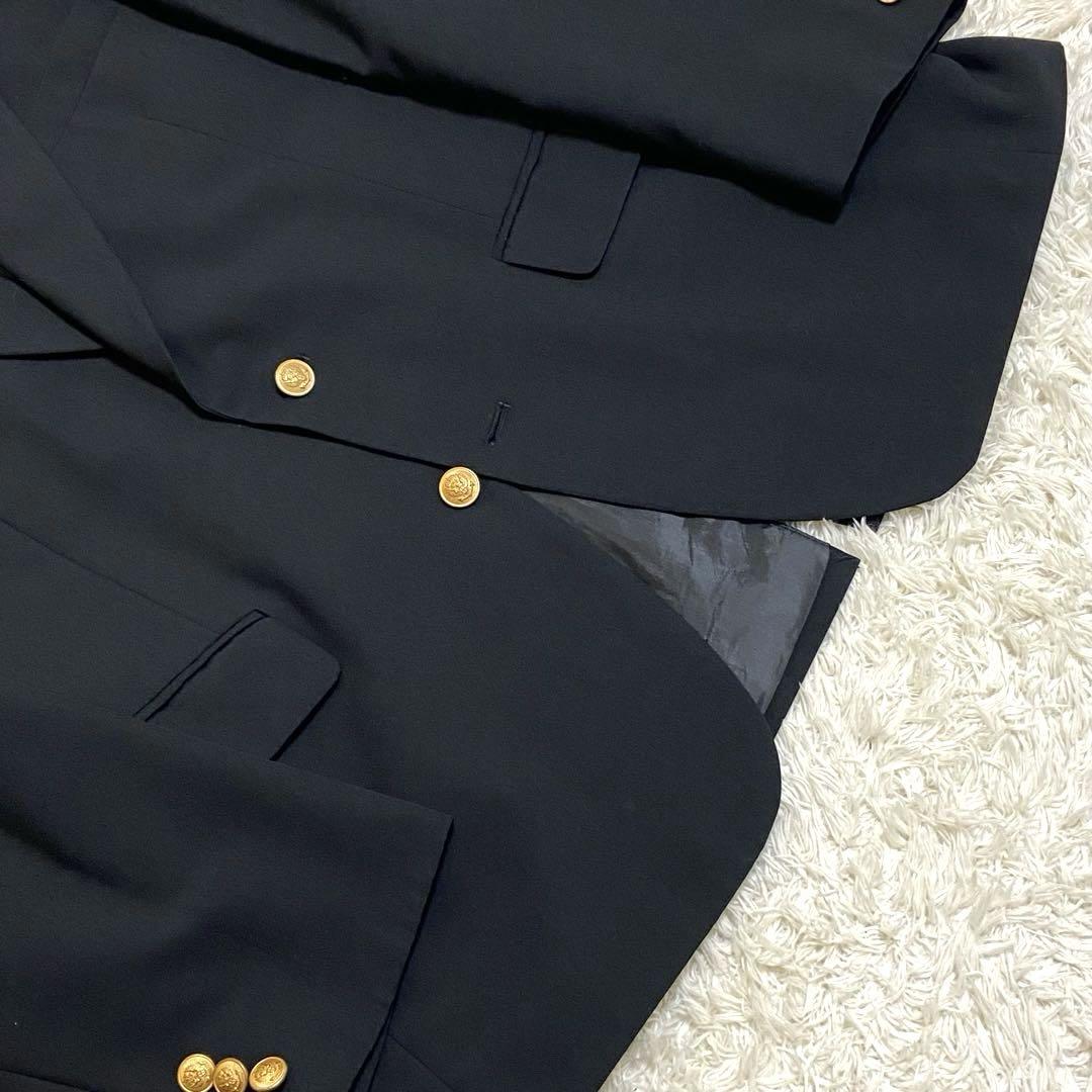 80s 90s FARAH ジャケット ブレザー 黒 金ボタン XL相当