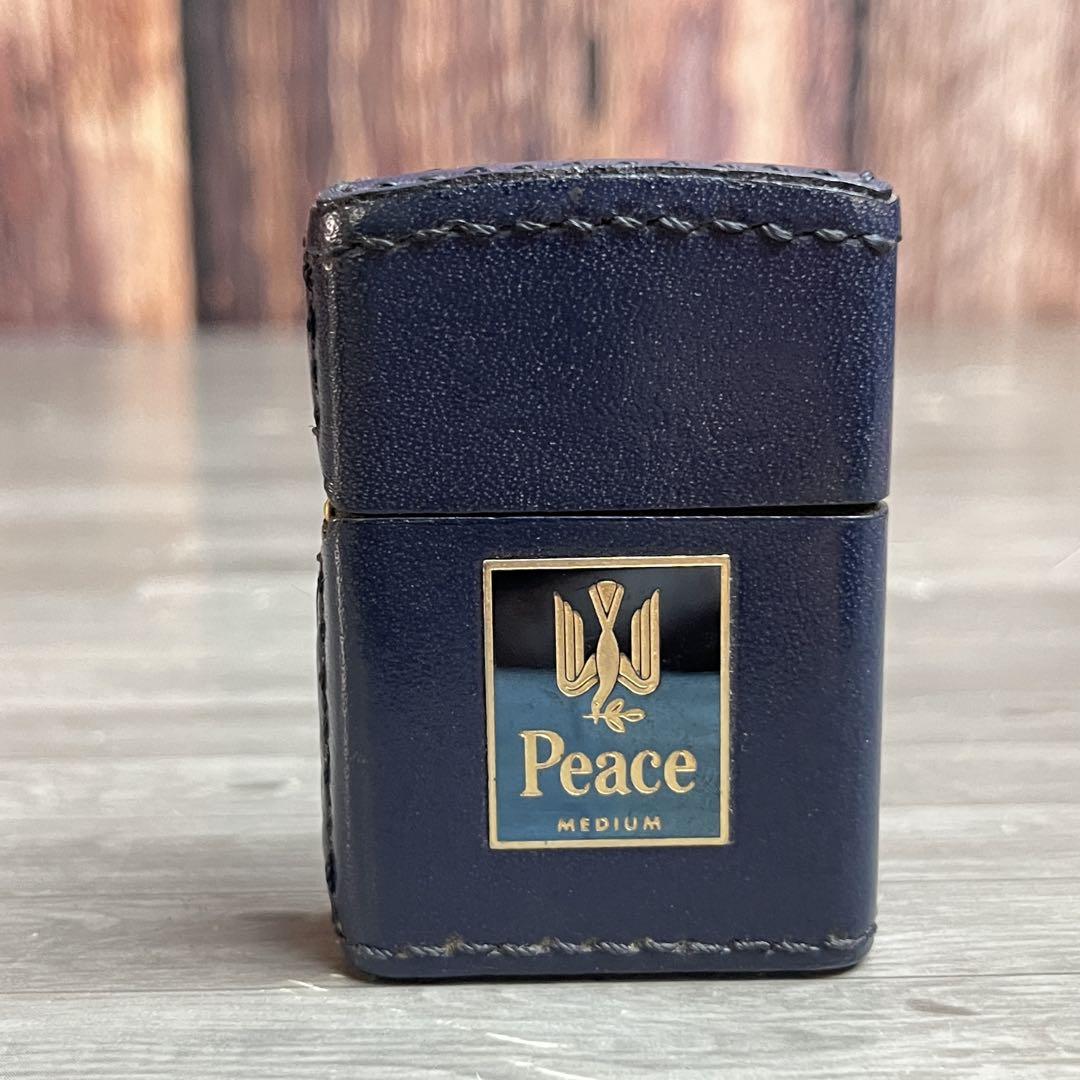 Peace MEDIUM ZIPPO ライター レザー 限定品 ピース ジッポー