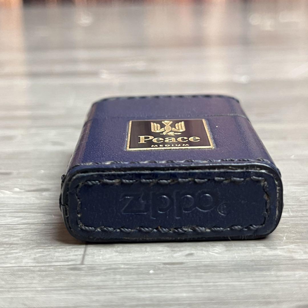 Peace MEDIUM ZIPPO ライター レザー 限定品 ピース ジッポー