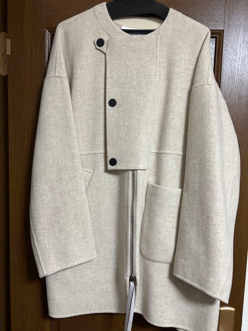 週末限定お値下げ⭐︎nagonstans⭐︎ノーカラー　ウールコート