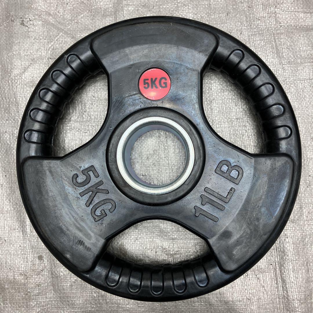 ★送料無料 5kg バーベルプレート 50kg セット 合計10枚 50mm用