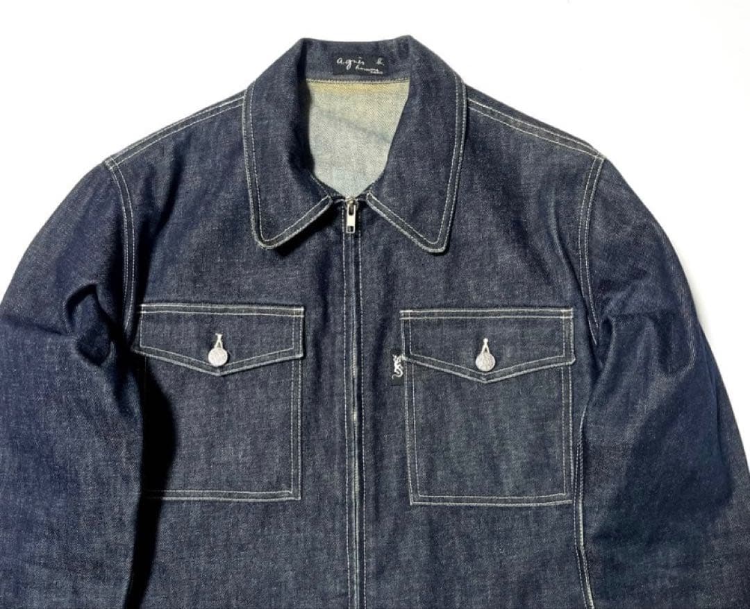 アニエスベー agnesb フルジップデニムジャケット フランス製 アニエスベー agnesb フルジップデニムジャケット フランス製
