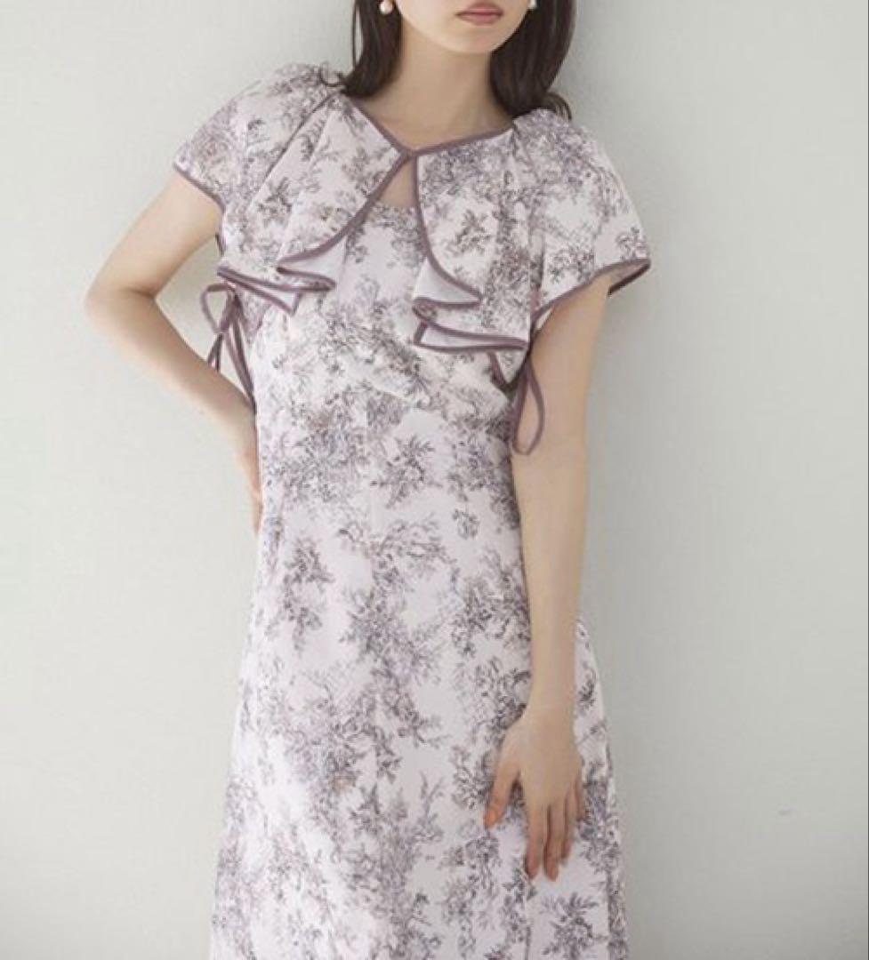 【美品】SNIDEL スナイデル ラッフルボレロパイピングワンピース 00