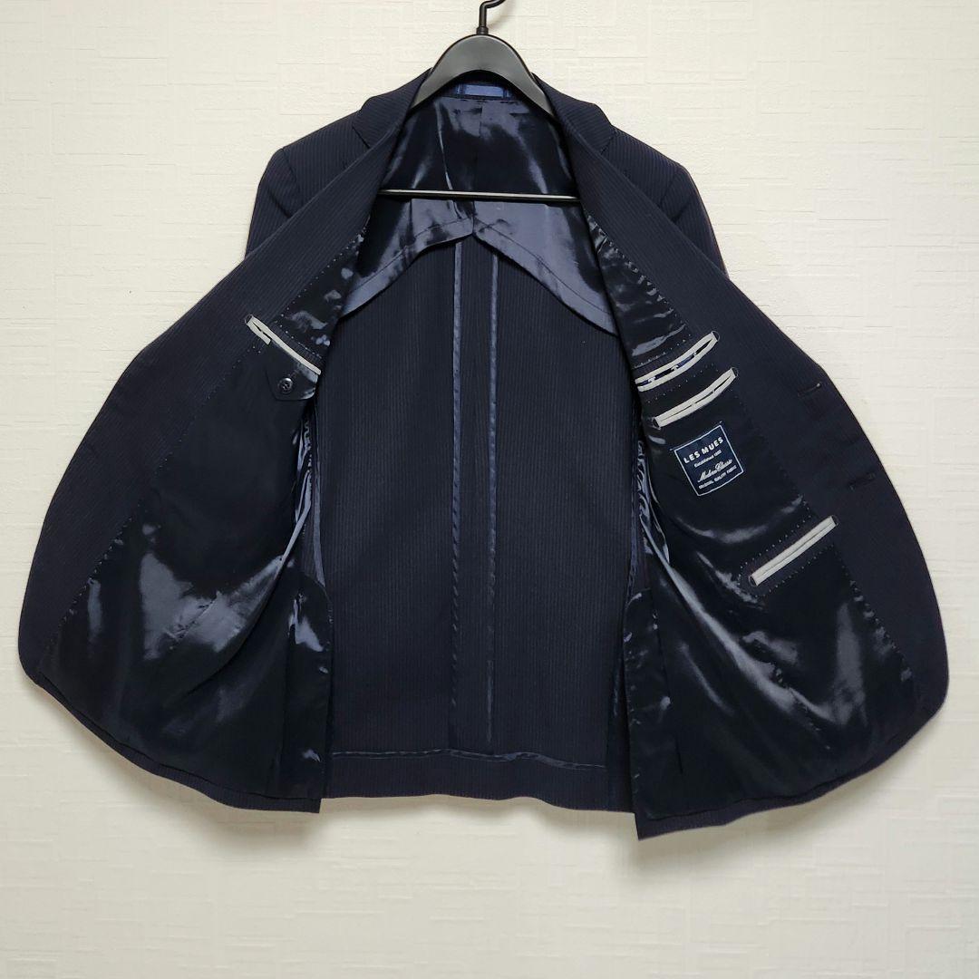 アオキ レミュー メンズ スーツ スリーピース 濃紺 シャドー