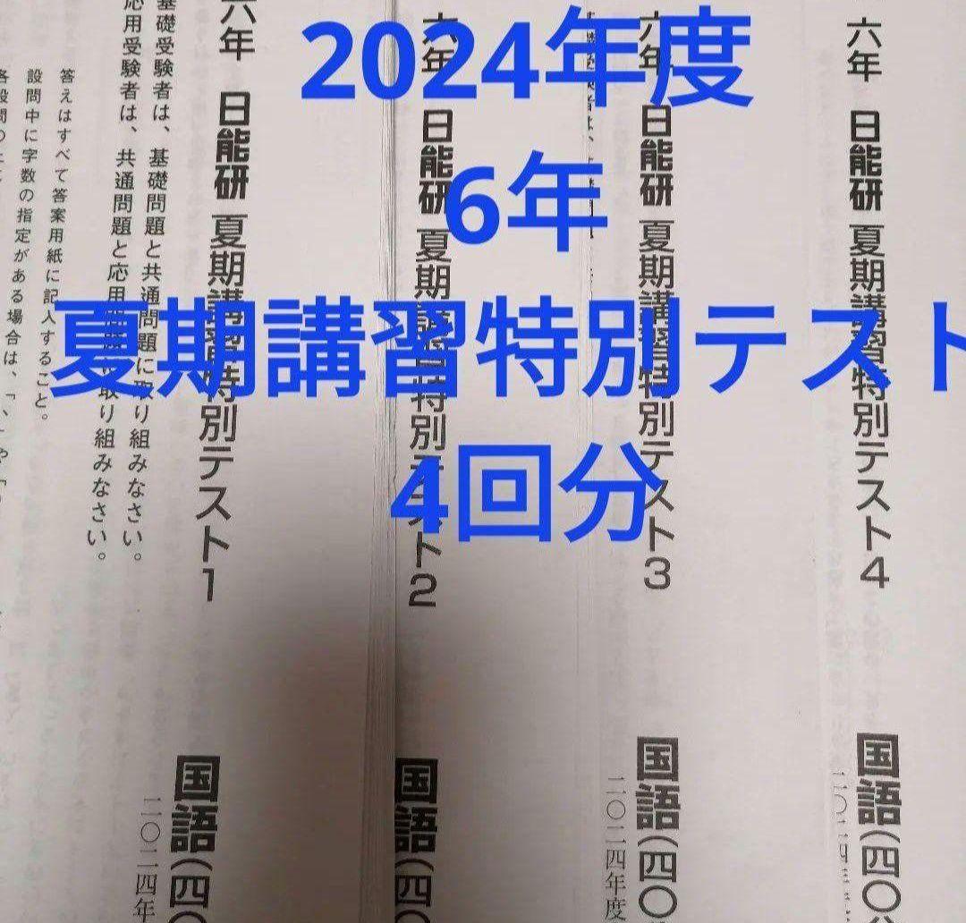 最新版2024年度日能研夏期講習特別テスト6年生4科目4回分 - メルカリ