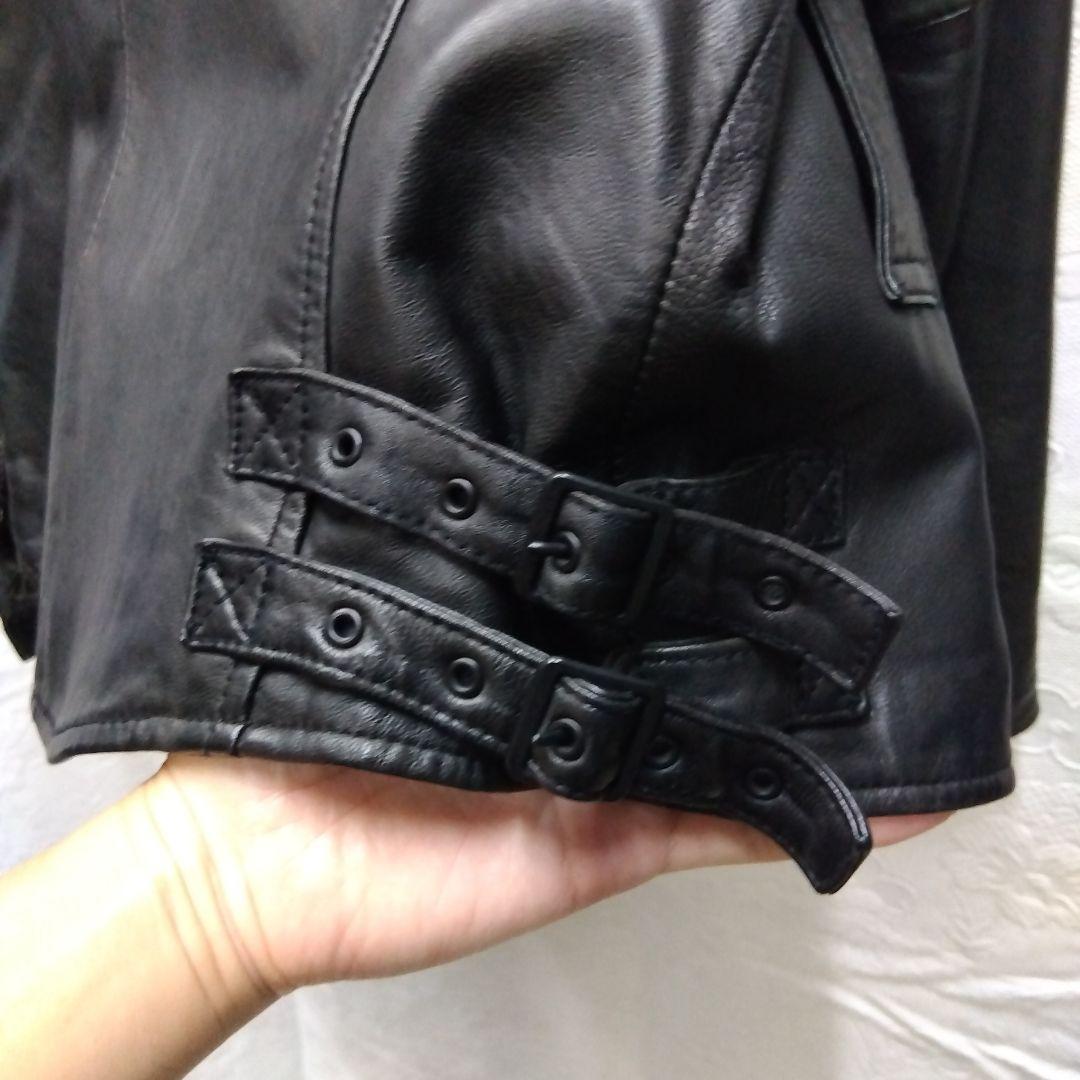 PPFM ブラック ダブルライダースジャケット Lサイズ 本革 羊革 PPFM ブラック ダブルライダースジャケット Lサイズ 本革 羊革