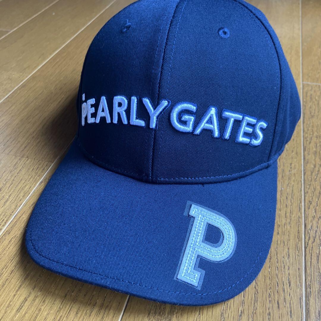 未使用品】PEARLY GATES キャップ ネイビー ロゴ刺繍 ゴルフ