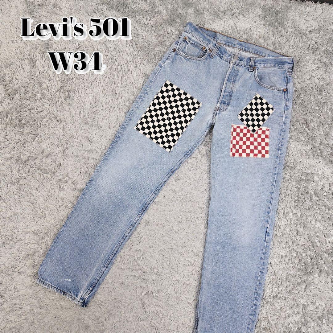 Levi\'s 501 デニムパンツ 90\'s パッチワーク ボタンフライ