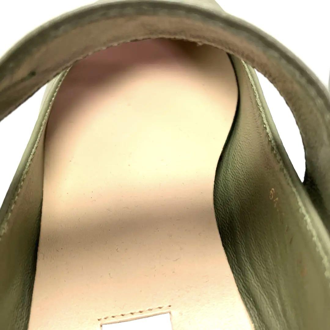 ☆美品☆卑弥呼（ヒミコ）2WAYベルトデザインバブーシュ　22.0㎝　グリーン