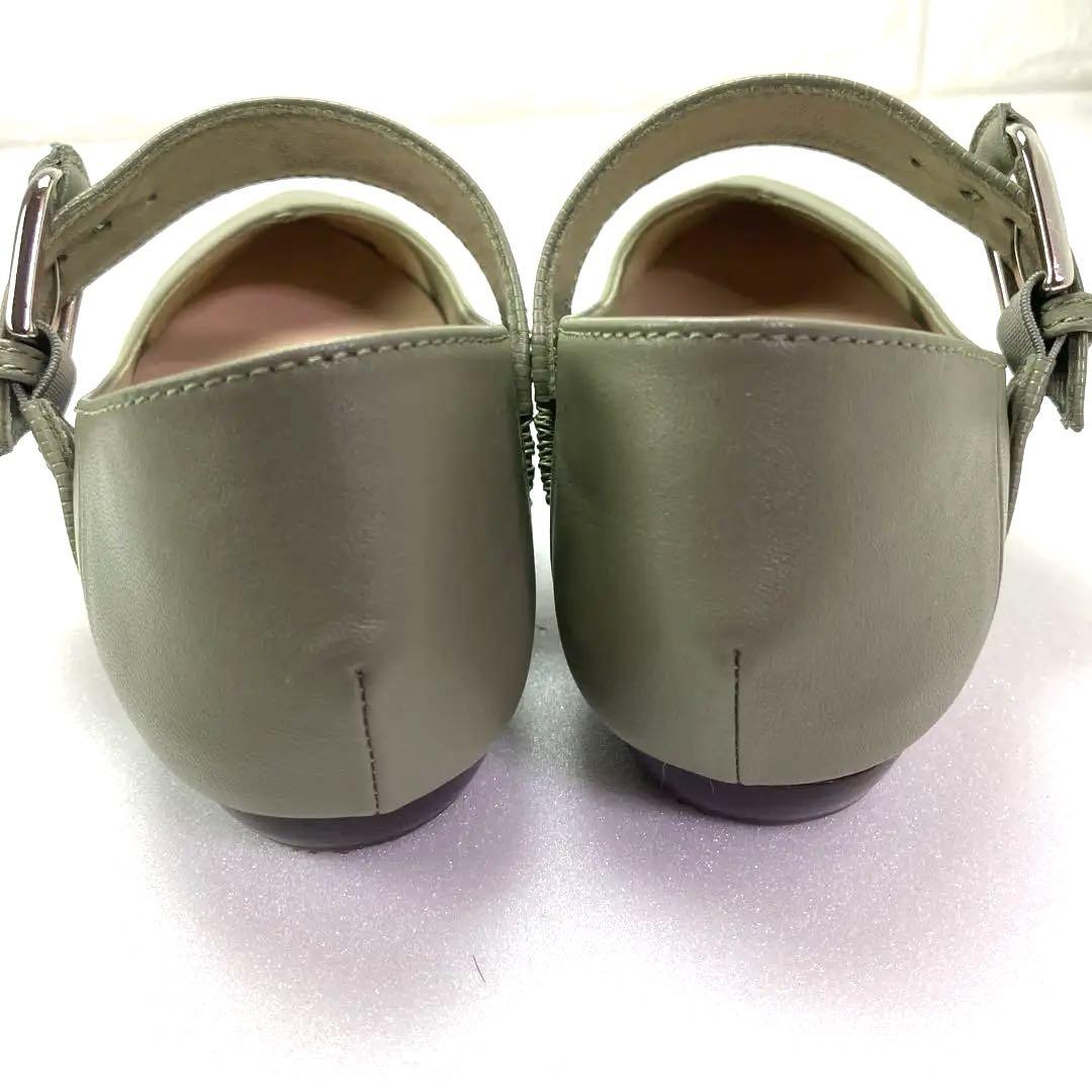 ☆美品☆卑弥呼（ヒミコ）2WAYベルトデザインバブーシュ　22.0㎝　グリーン
