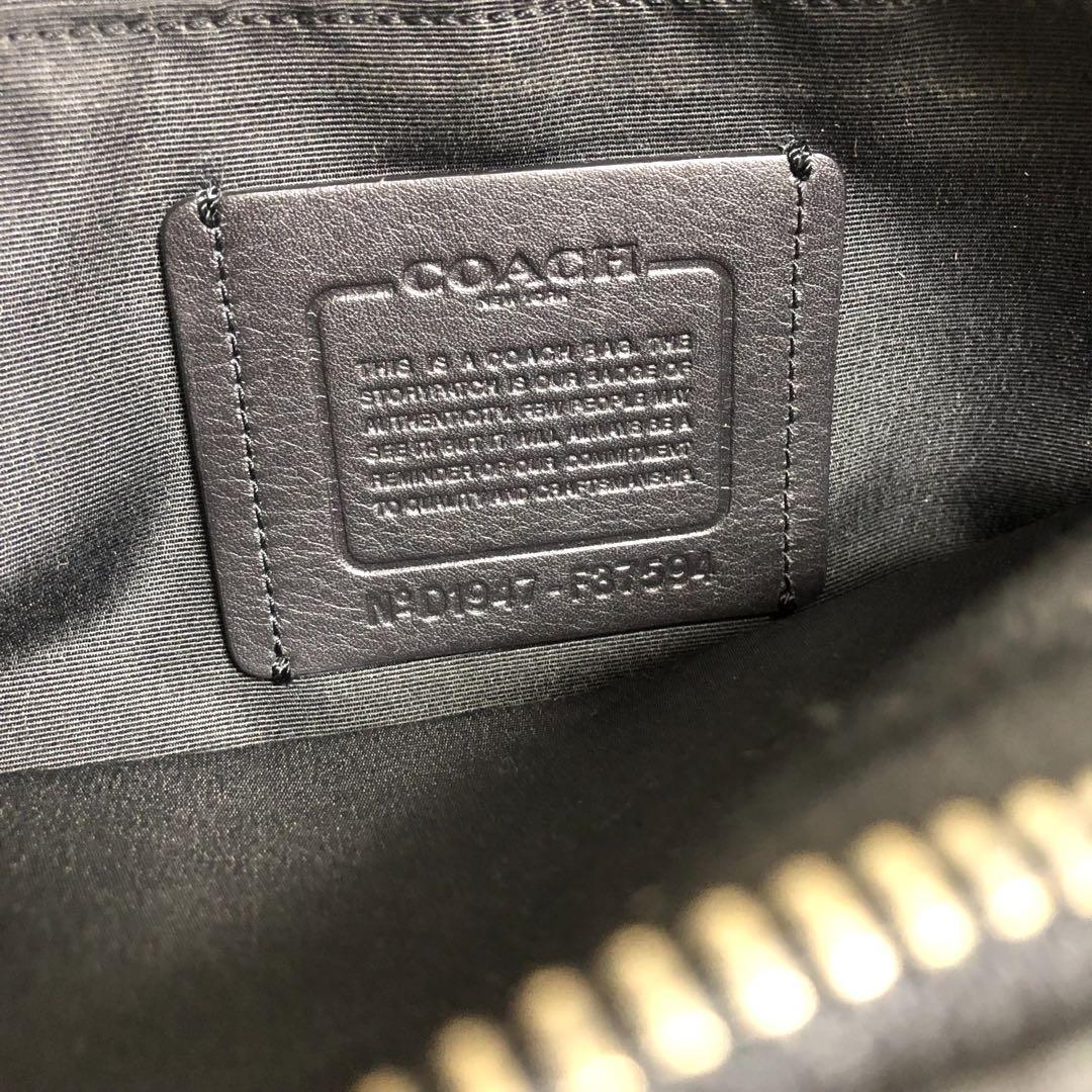 良品　コーチ　ボディバッグ　グラハム　ウエストポーチ　F37594 黒
