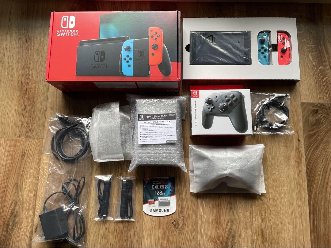 ニンテンドースイッチ本体&プロコントローラー&マイクロSDカード