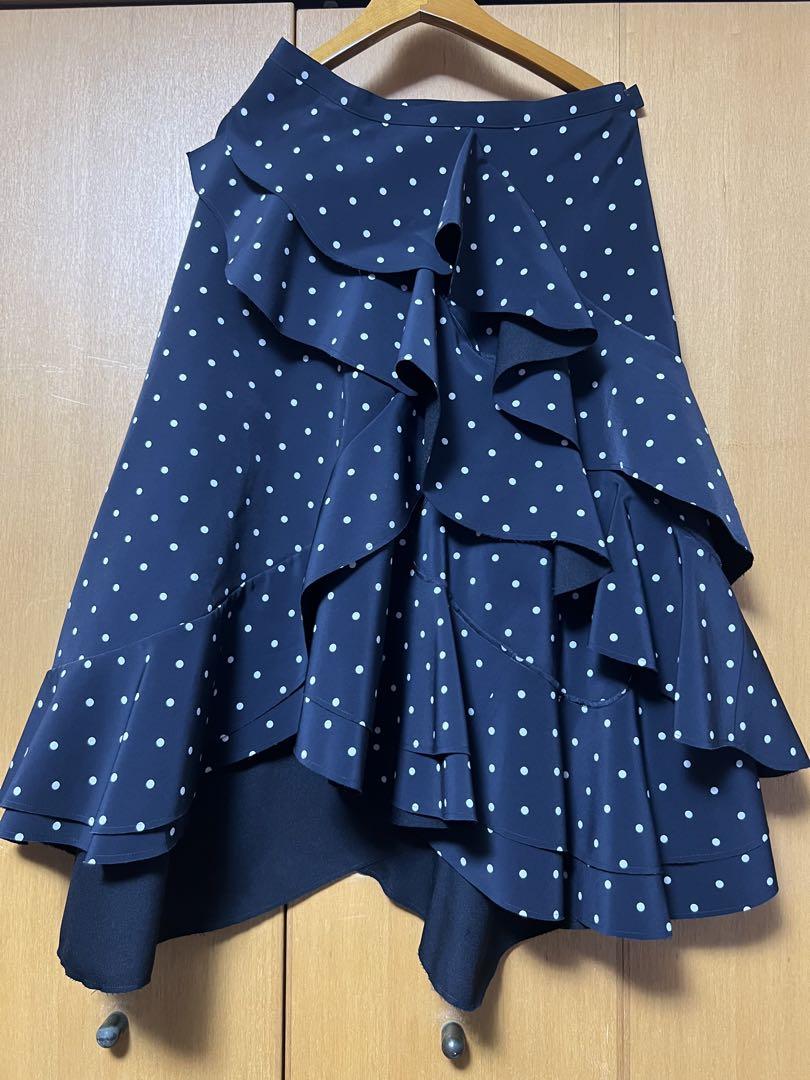 Yoon　トリココムデギャルソン 　ドットティアードフレアスカート トリココムデギャルソンtricot COMME des GARCONS ポリピン