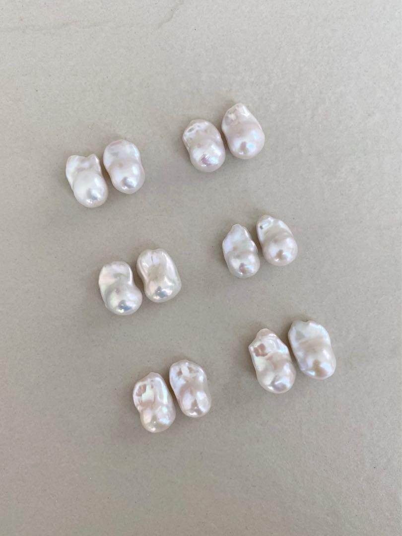 Sランク　oyster baroque pearlearrings ②