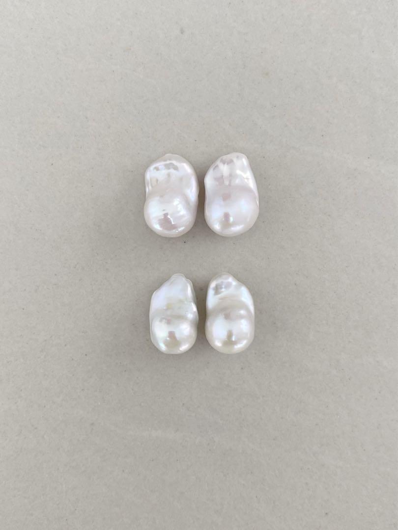 Sランク　oyster baroque pearlearrings ②