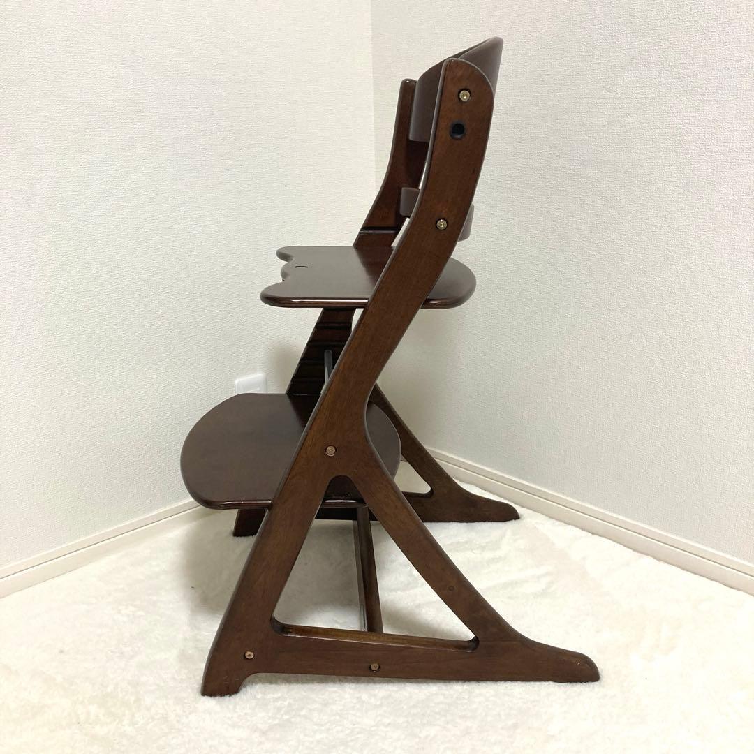 除菌清掃済　☆美品☆　大和屋　スリムタイプ　すくすくスリムチェア　ダークブラウン