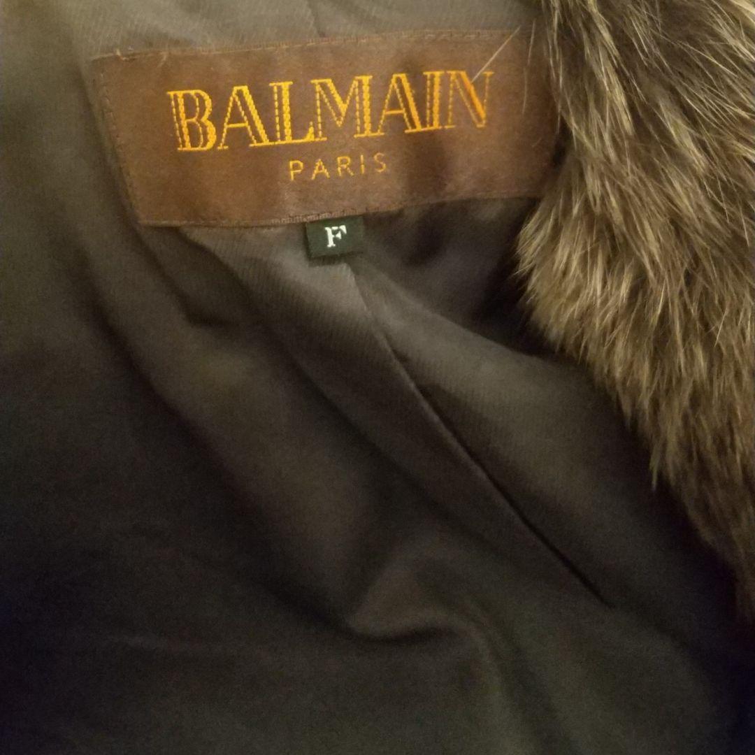 BALMAIN カシミヤ100% フォックス 定価30万 マント ポンチョ | www