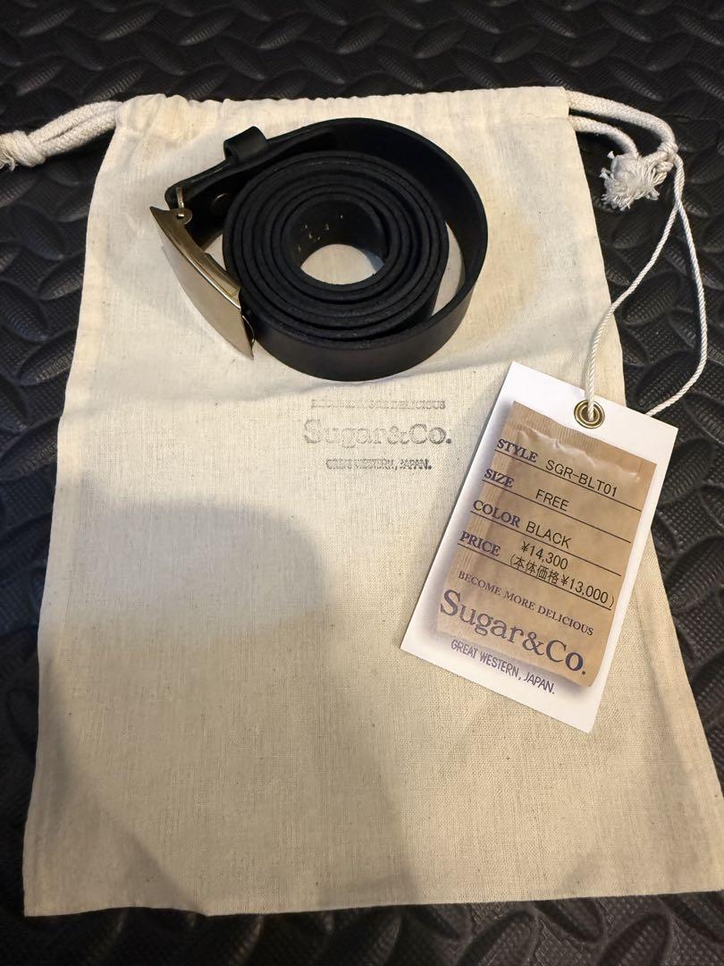 Sugar&Co. daddy's belt 黒 レザー　ベルト　スタッズ　本革