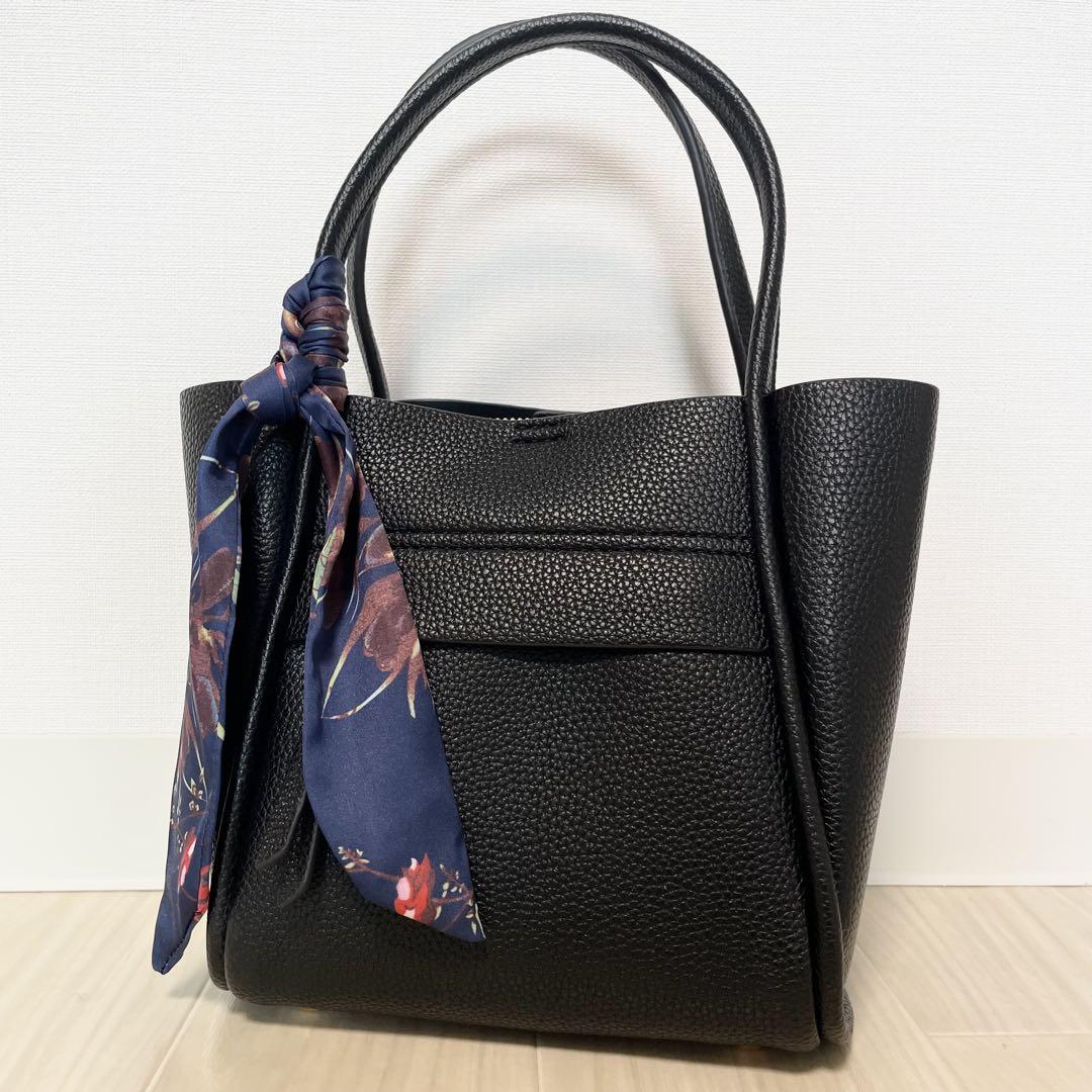 【未使用品】Oriental Traffic/スカーフ付きハンドバッグ/黒 未使用】Oriental Traffic スカーフ付きハンドバッグ2way - メルカリ