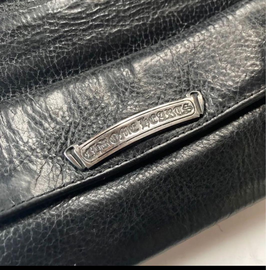 クロムハーツ　長財布　グリーシー　ロングウォレット　クロスボタン
