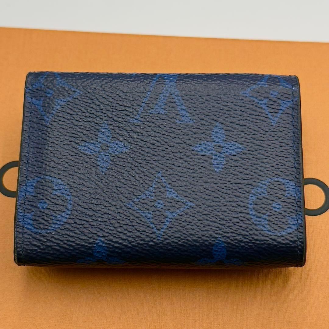 ルイヴィトン【現行最高級美品】タイガラマディスカバリーコンパクトウォレットブルー