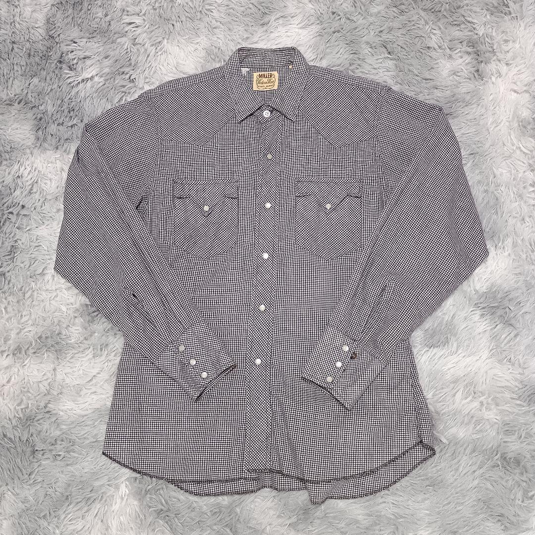 MILLER ミラー 70s ウェスタンシャツ ブラック チェック柄 短丈