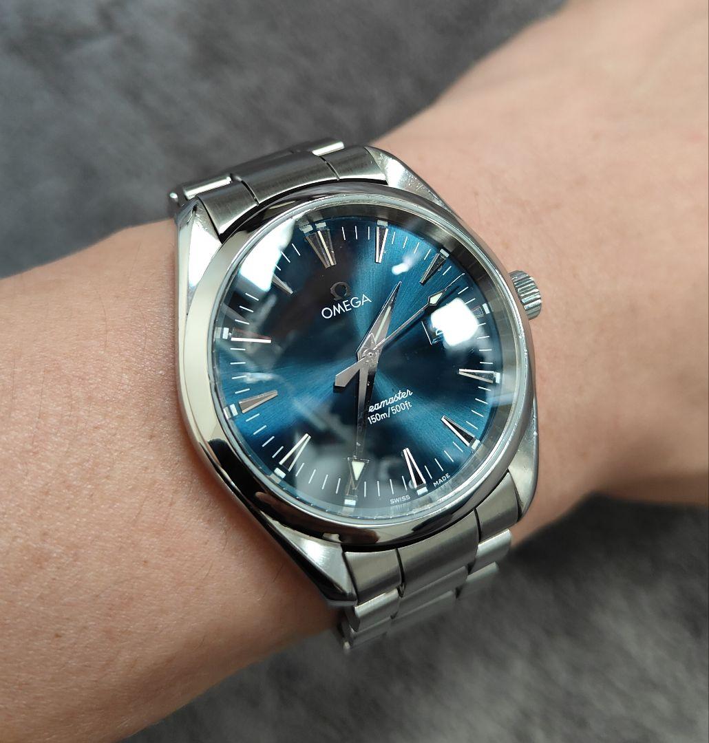 ☆ オメガ OMEGA シーマスター アクアテラ ネイビー クォーツ メンズ ☆