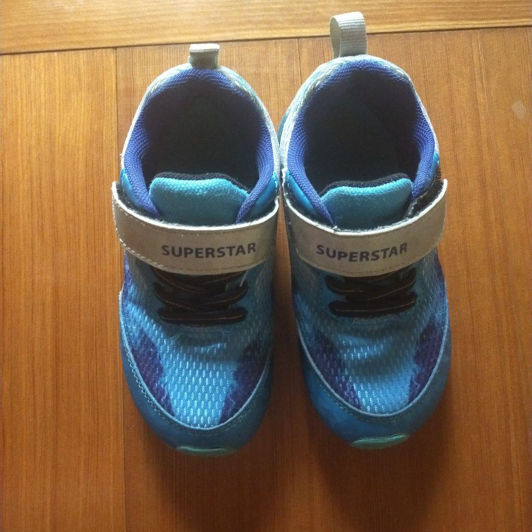 ムーンスター　SUPERSTAR 青色 スニーカー　17.0cm