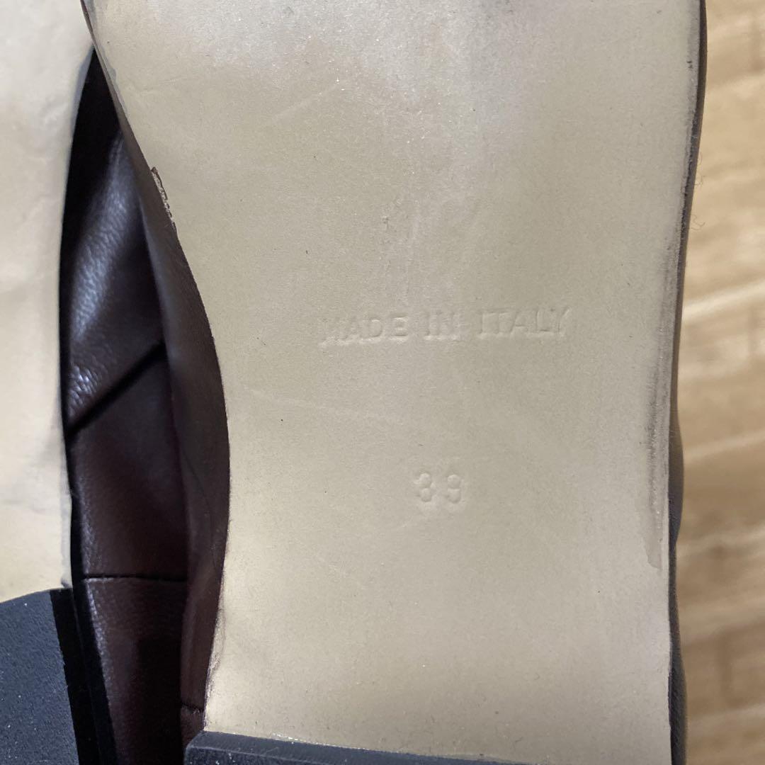 【美品】Spick&Spanコルソローマノーヴェ ロングブーツ 39.0ブラウン