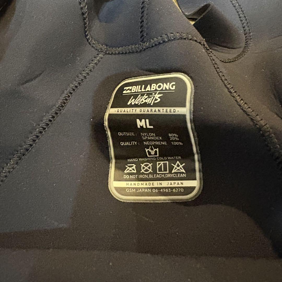 BILLABONGビラボン　セミドライウエットスーツ　プロシリーズ　メンズ　ML