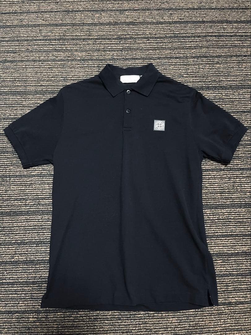 STONE ISLAND ブラック ポロシャツM STONE ISLAND