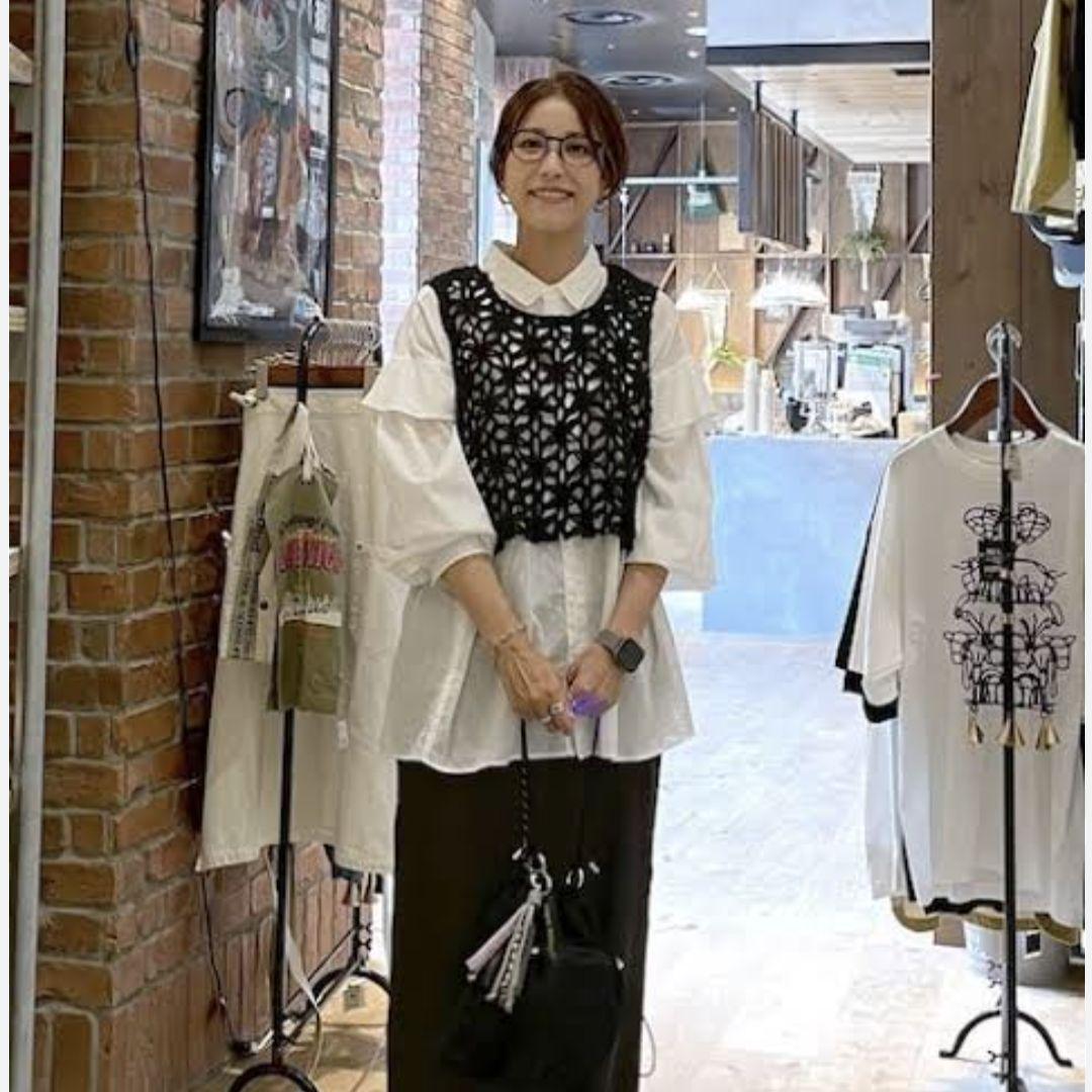 ニコアンド　フラワーオーガンジーベスト 未使用品です】ニコアンド フラワーオーガンジーベスト - メルカリ