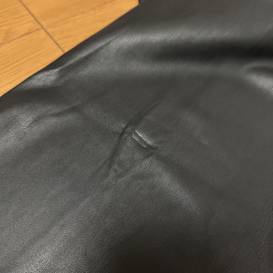 ZARA ザラ スーパー ワイド フェイク レザー パンツ モード系 ブラック