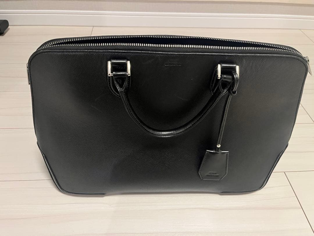 コンビレザー ラウンド ブリーフバッグ ブラック目立った傷や汚れなし