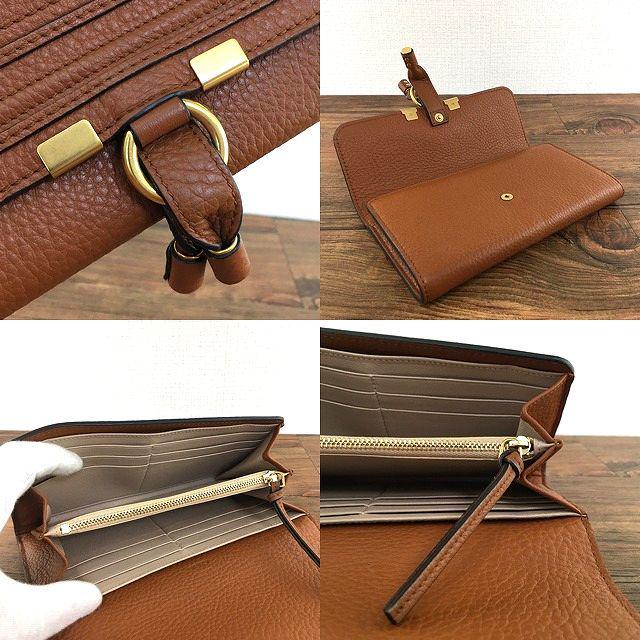 送料込み！ 極美品 chloe 長財布 マーシー ブラウン 158