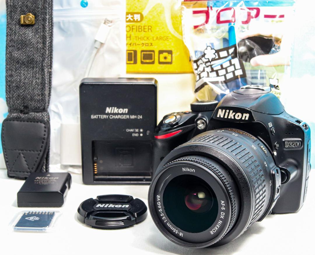 Nikon D3200⭐️スマホに転送できる！⭐️スマホ転送⭐️ダブルレンズ♪ スマホ転送❤️Nikon D3200❤️ダブルズームキット❤️一眼レフ